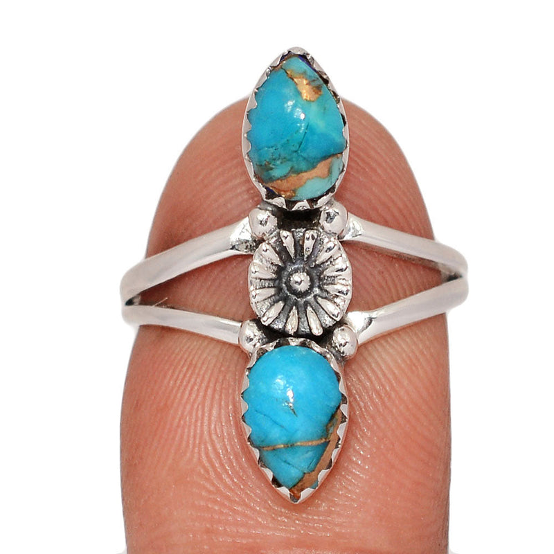 Southwest - Copper Blue Turquoise Rings - DSNR171