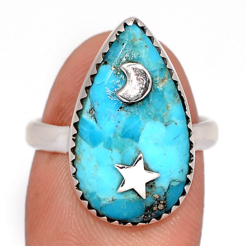 Moon & Star - Blue Mohave Turquoise Rings - DSNR182