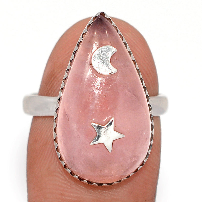 Moon & Star - Rose Quartz Rings - DSNR204