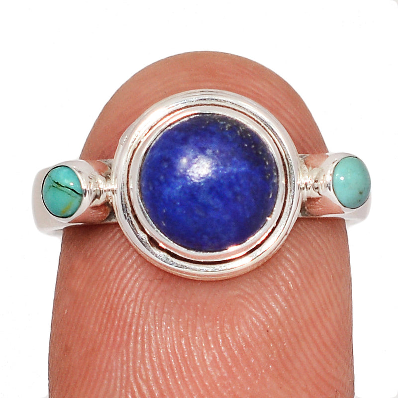 Designer - Lapis Lazuli & Blue Mohave Turquoise Rings - DSNR205