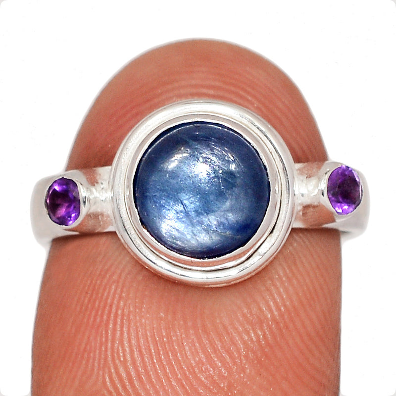 Designer - Kyanite & Amethyst Faceted Rings - DSNR216