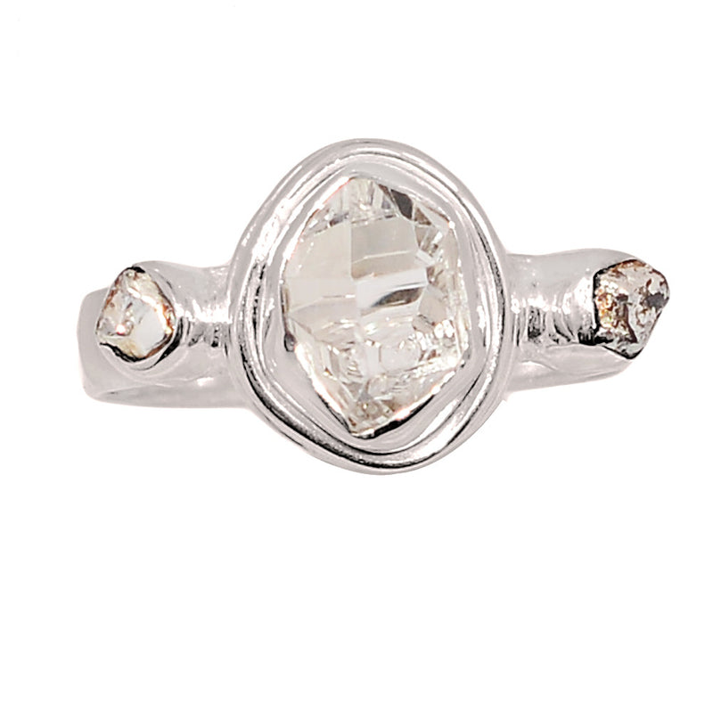 Designer - Herkimer Diamond & Meteorite Campo Del Cielo Rings - DSNR232