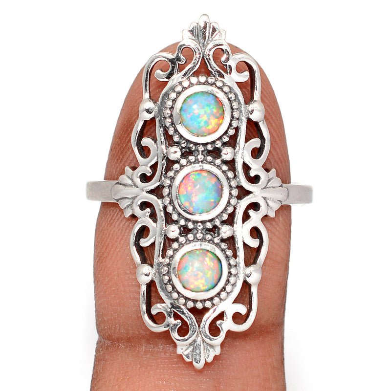 Southwest - Lab Grown Fire Opal Rings - DSNR248