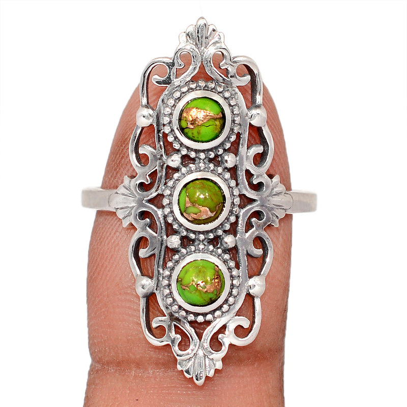 Southwest - Copper Green Turquoise Rings - DSNR257