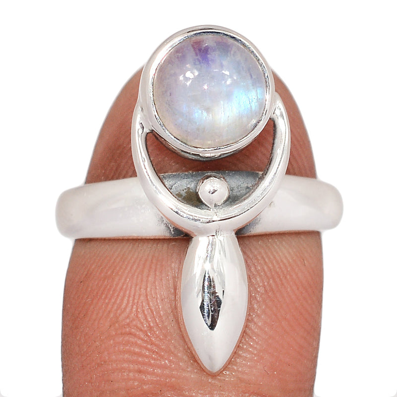 Goddess - Rainbow Moonstone Ring - DSNR258