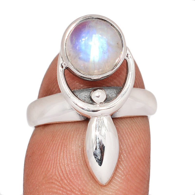 Goddess - Rainbow Moonstone Ring - DSNR260