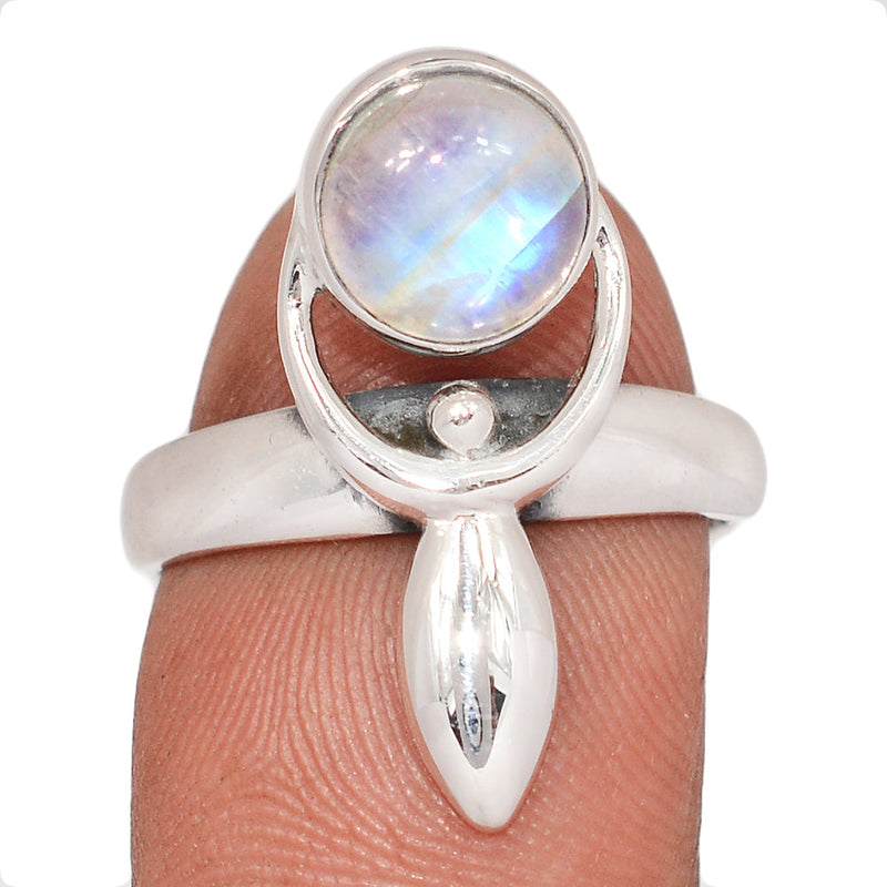 Goddess - Rainbow Moonstone Ring - DSNR265