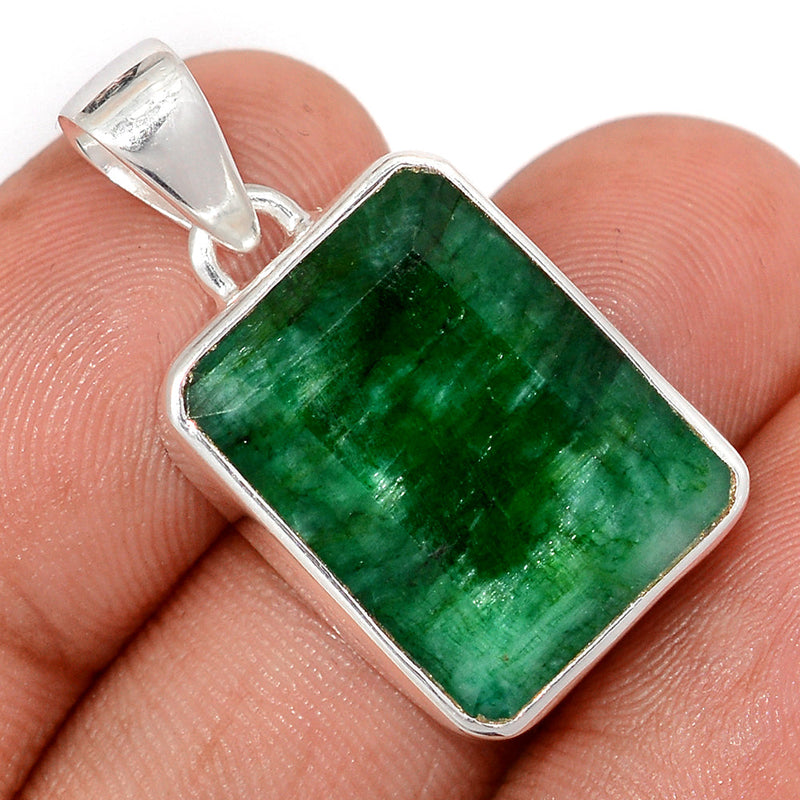 1.2" Treated Emerald Pendants - EMEP2286