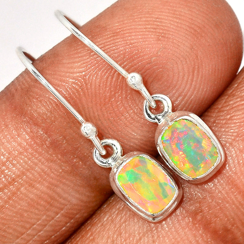 1.1" Ethiopian Opal Faceted Earrings - EOFE213