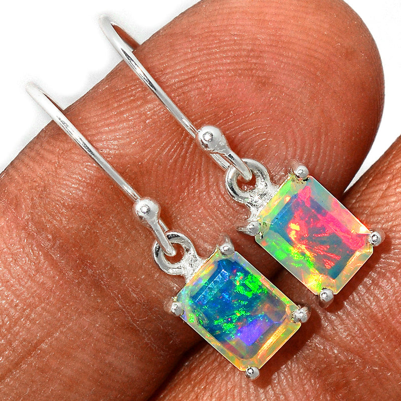 1" Claw - Ethiopian Opal Faceted Earrings - EOFE222
