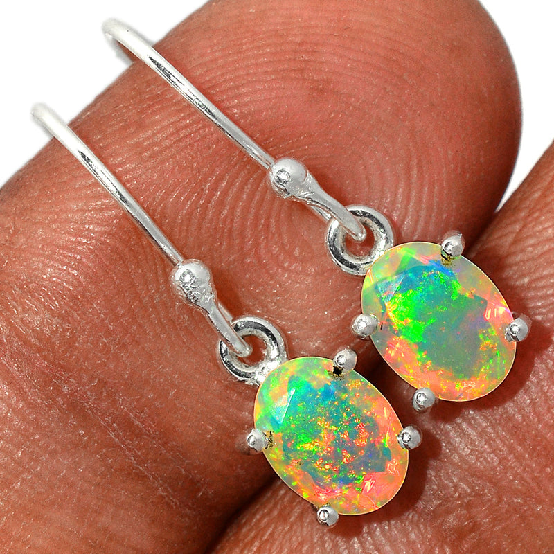 1" Claw - Ethiopian Opal Faceted Earrings - EOFE232