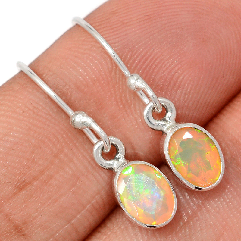 1" Ethiopian Opal Faceted Earrings - EOFE279