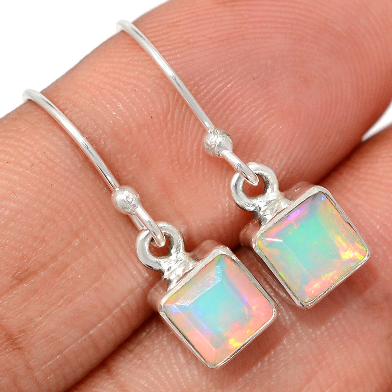1" Ethiopian Opal Faceted Earrings - EOFE280
