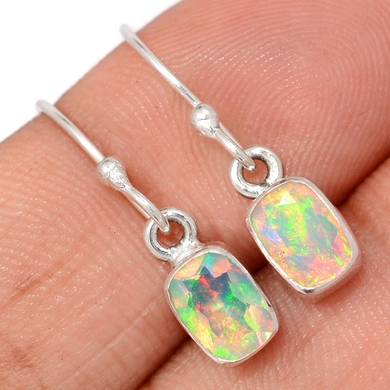 1" Ethiopian Opal Faceted Earrings - EOFE281