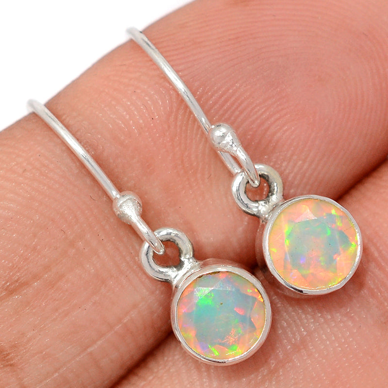 1" Ethiopian Opal Faceted Earrings - EOFE282