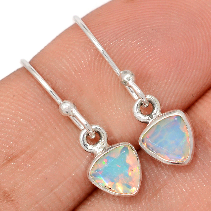 1" Ethiopian Opal Faceted Earrings - EOFE283