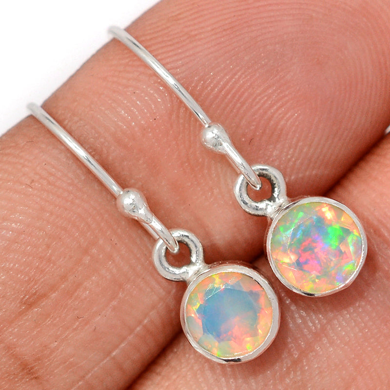 1" Ethiopian Opal Faceted Earrings - EOFE284