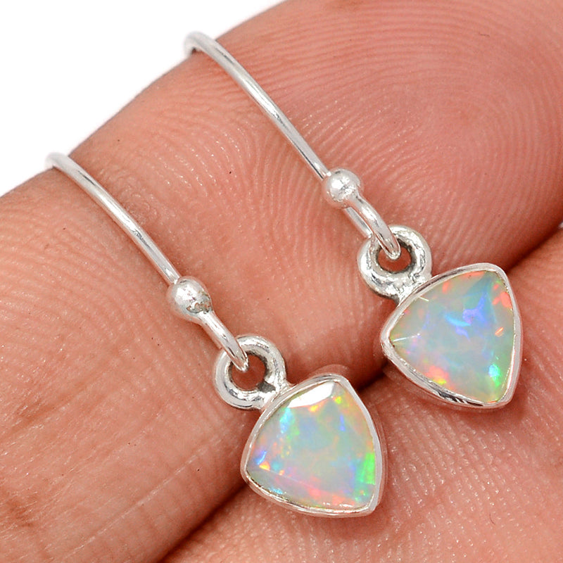 1" Ethiopian Opal Faceted Earrings - EOFE286