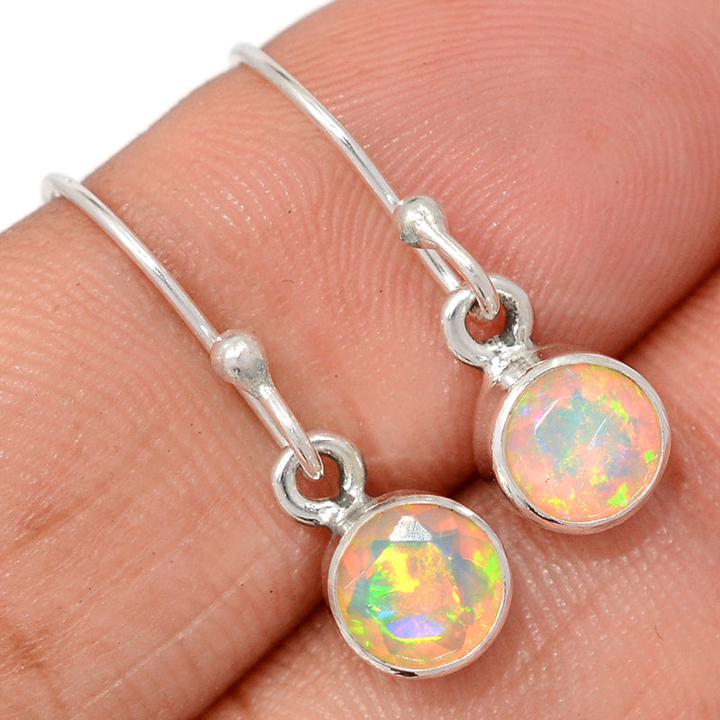 1" Ethiopian Opal Faceted Earrings - EOFE287