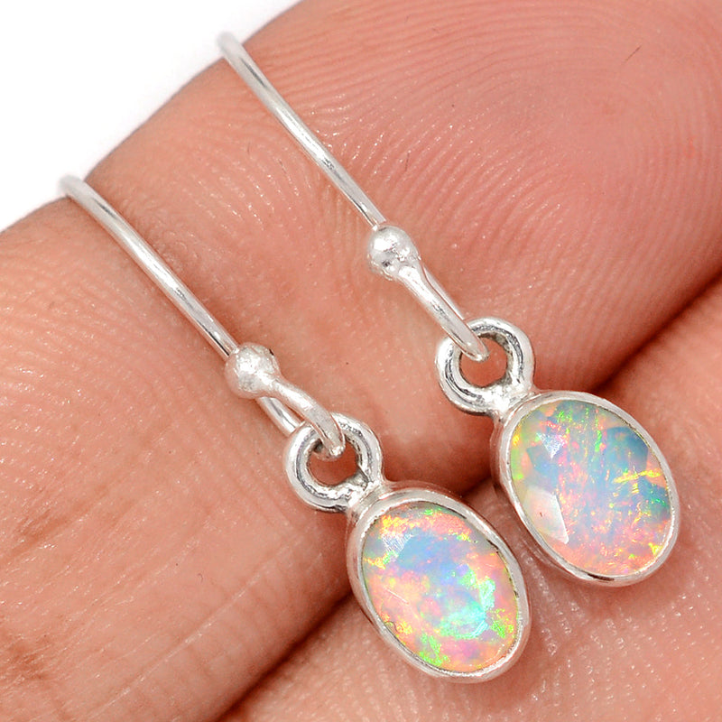 1" Ethiopian Opal Faceted Earrings - EOFE289