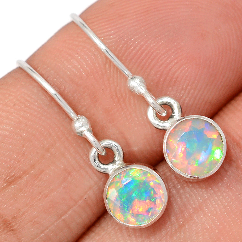 1" Ethiopian Opal Faceted Earrings - EOFE290