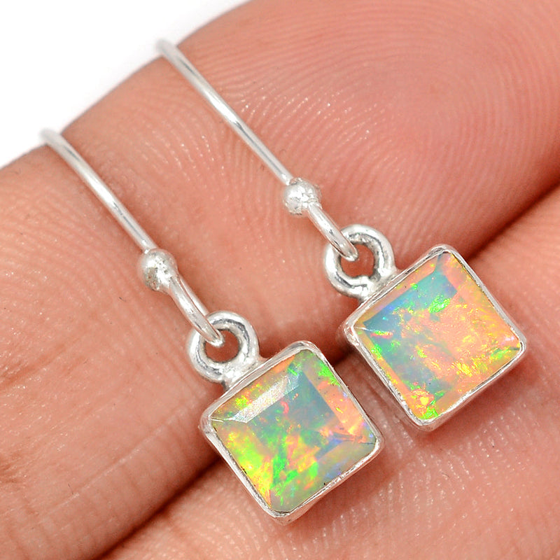 1" Ethiopian Opal Faceted Earrings - EOFE293