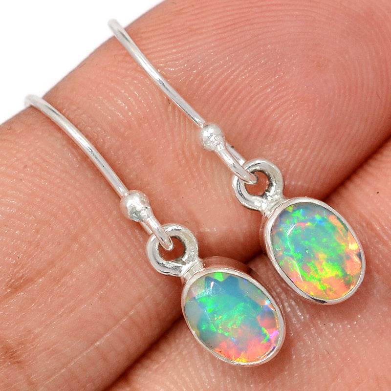 1" Ethiopian Opal Faceted Earrings - EOFE294