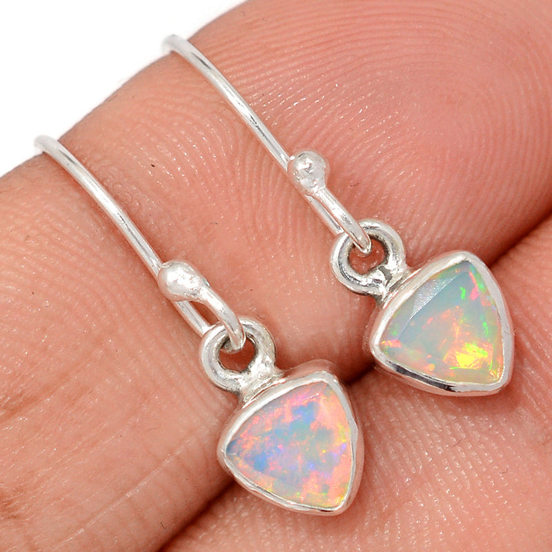 1" Ethiopian Opal Faceted Earrings - EOFE295