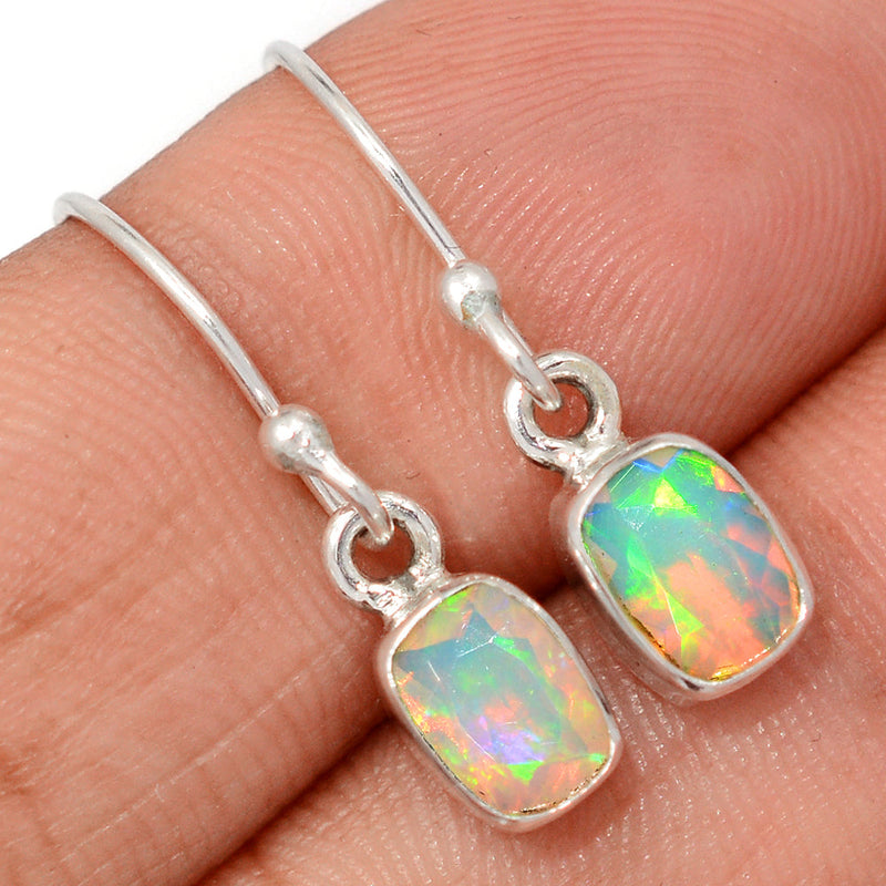 1" Ethiopian Opal Faceted Earrings - EOFE297