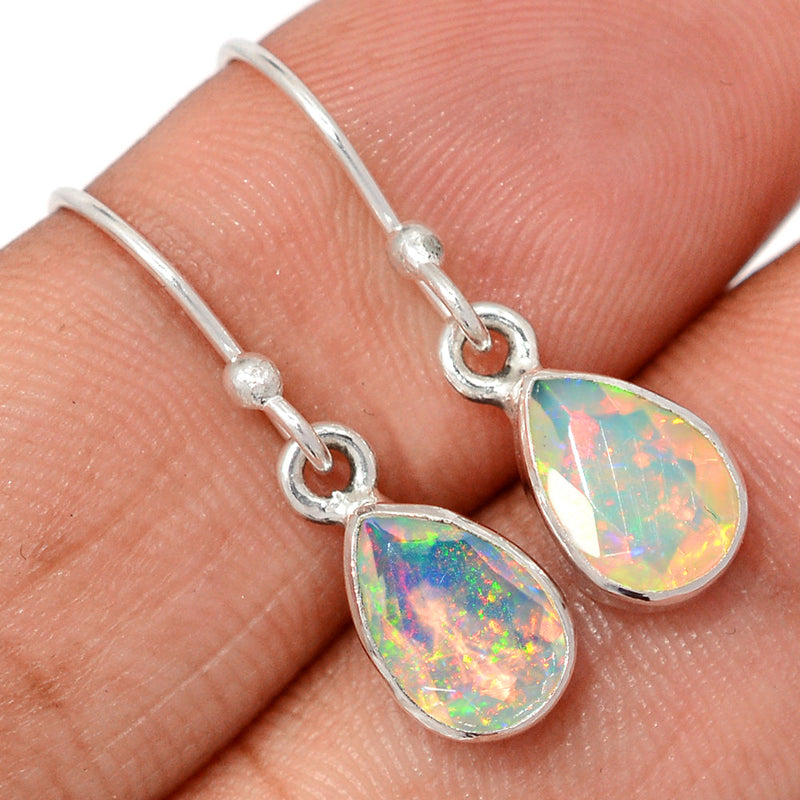 1.1" Ethiopian Opal Faceted Earrings - EOFE299