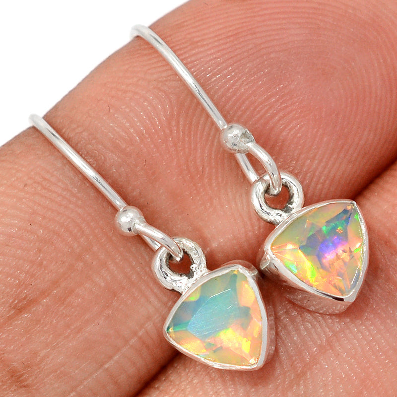 1" Ethiopian Opal Faceted Earrings - EOFE300