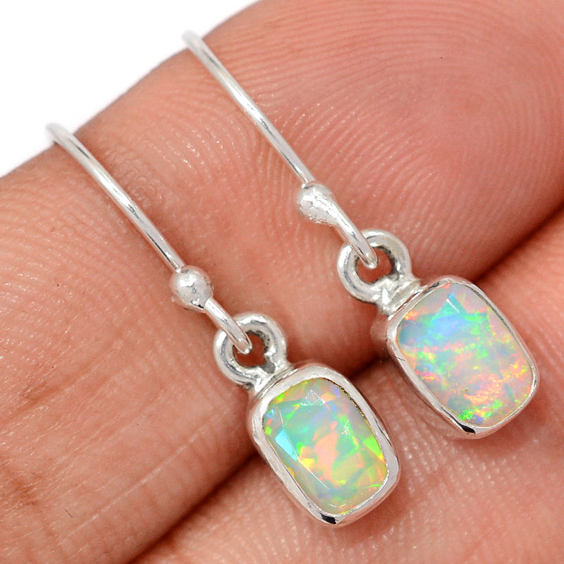 1" Ethiopian Opal Faceted Earrings - EOFE301