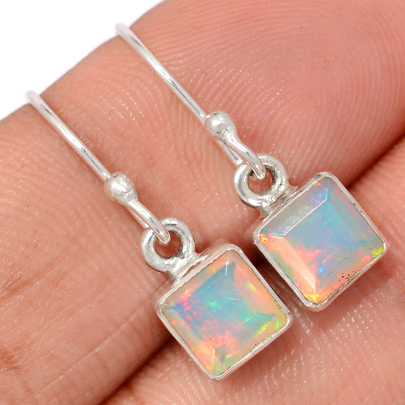 1" Ethiopian Opal Faceted Earrings - EOFE302