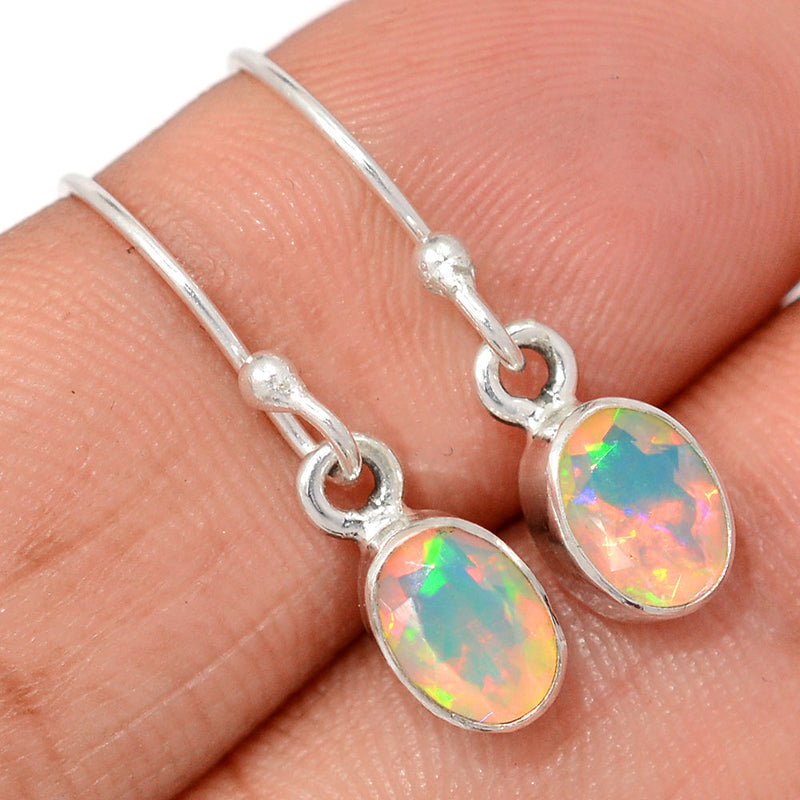 1" Ethiopian Opal Faceted Earrings - EOFE303