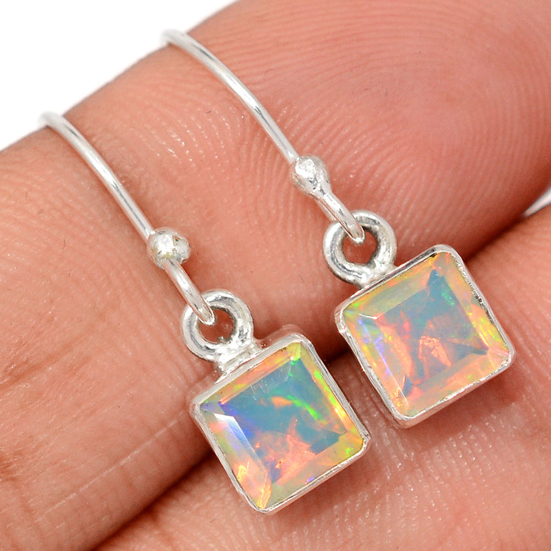 1" Ethiopian Opal Faceted Earrings - EOFE305