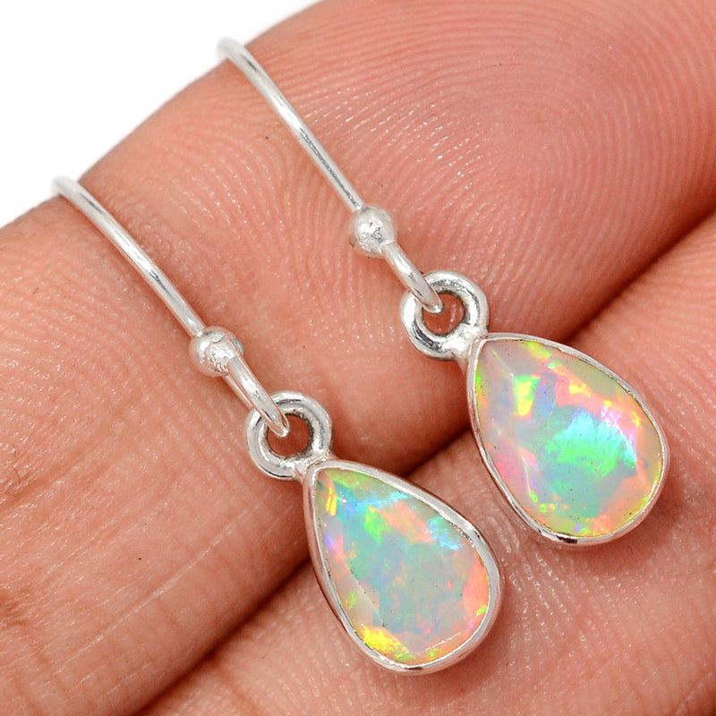 1.1" Ethiopian Opal Faceted Earrings - EOFE306
