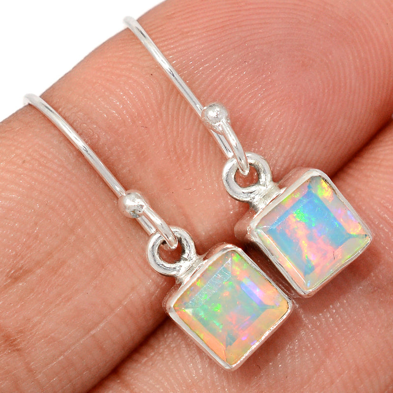 1" Ethiopian Opal Faceted Earrings - EOFE307