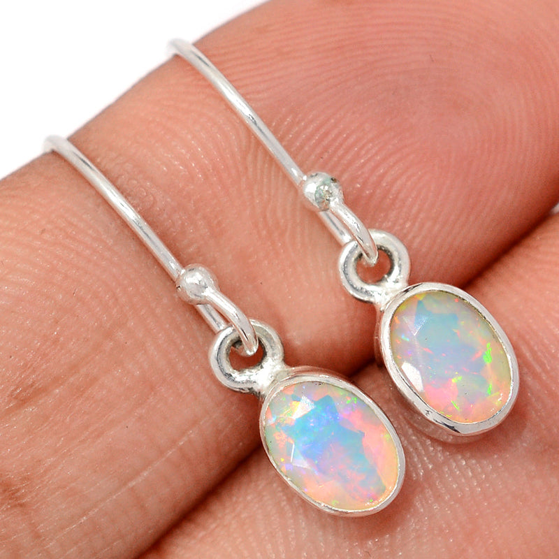 1" Ethiopian Opal Faceted Earrings - EOFE308