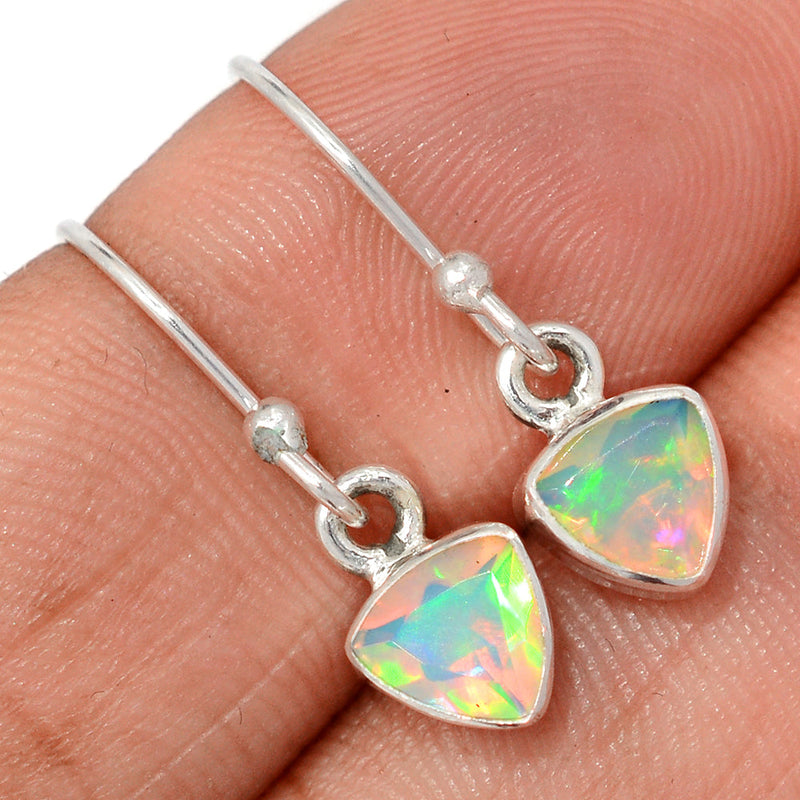 1" Ethiopian Opal Faceted Earrings - EOFE311