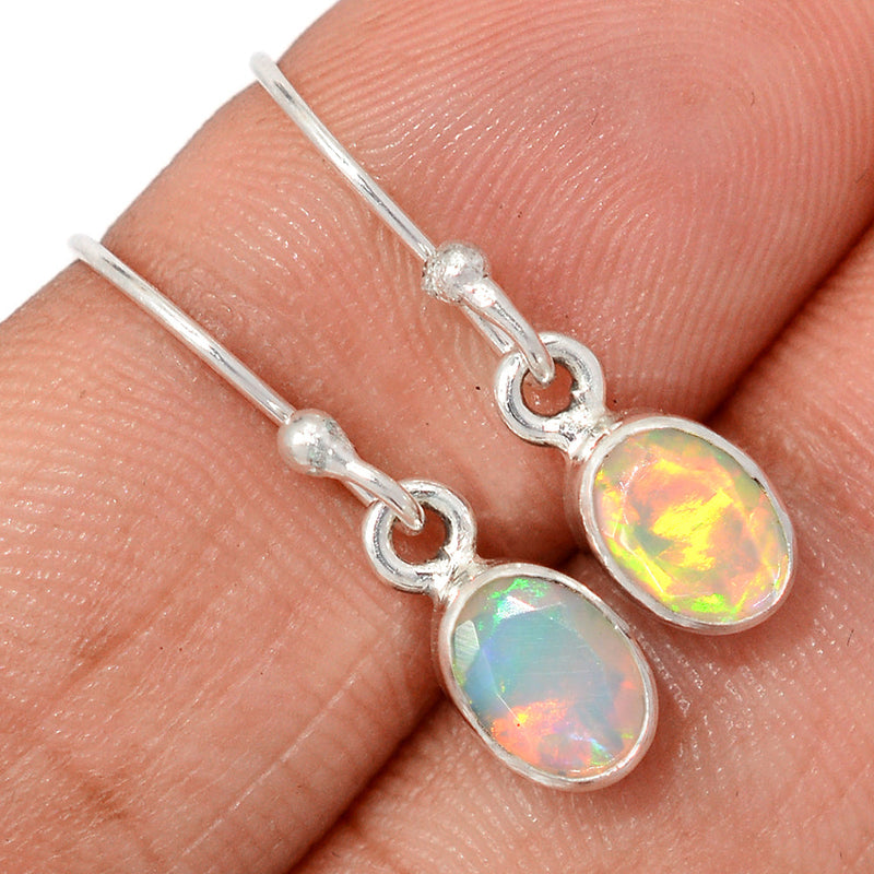 1" Ethiopian Opal Faceted Earrings - EOFE313