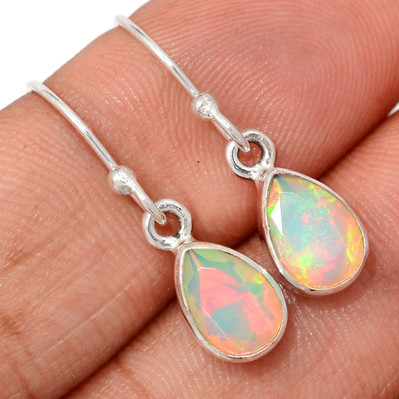1.1" Ethiopian Opal Faceted Earrings - EOFE314