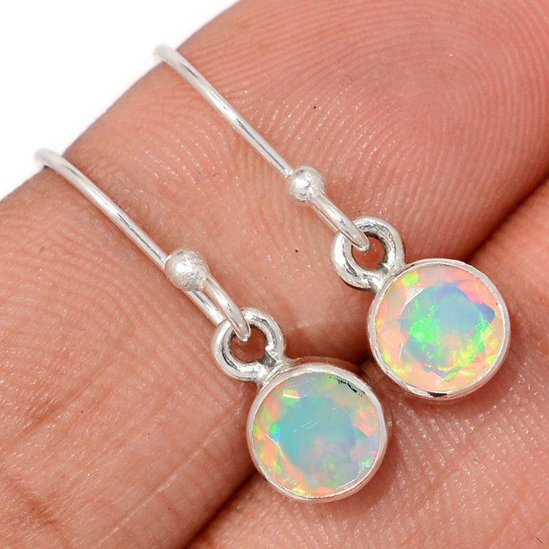 1" Ethiopian Opal Faceted Earrings - EOFE315