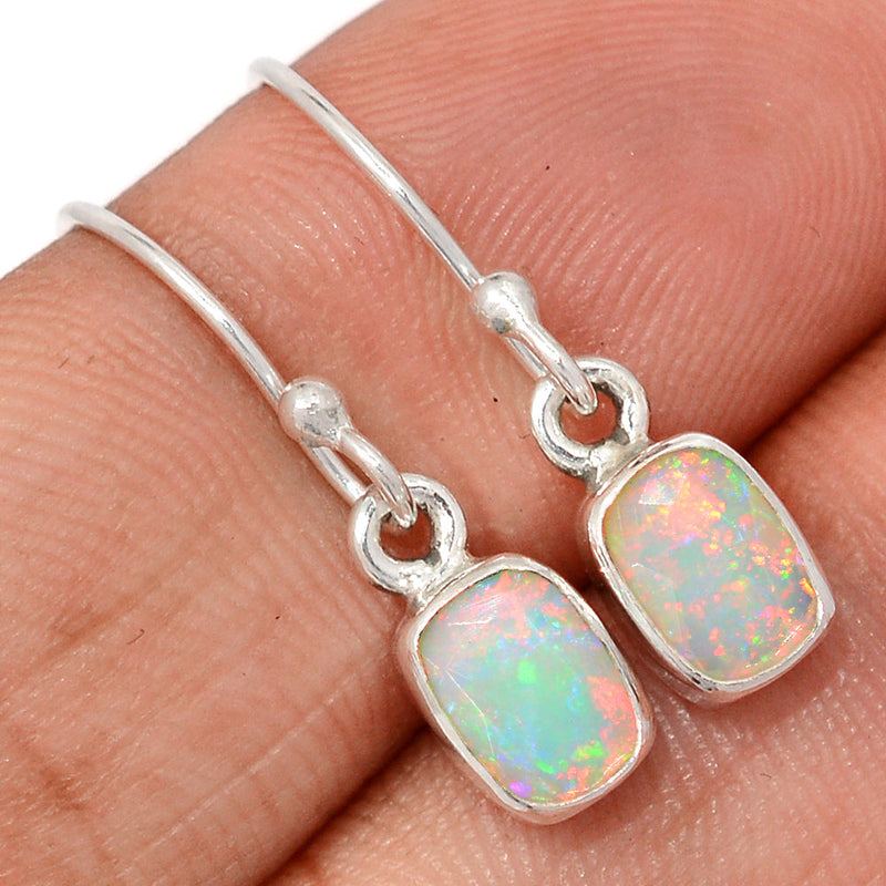 1" Ethiopian Opal Faceted Earrings - EOFE316