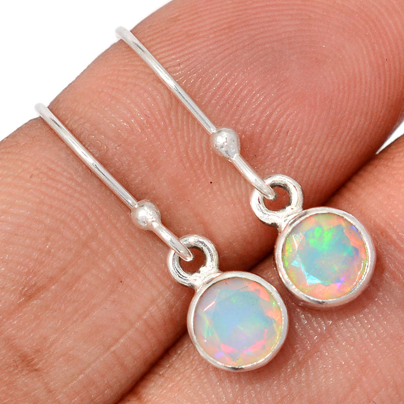 1" Ethiopian Opal Faceted Earrings - EOFE318