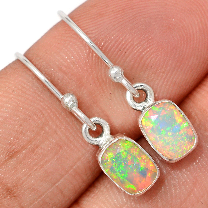 1" Ethiopian Opal Faceted Earrings - EOFE319