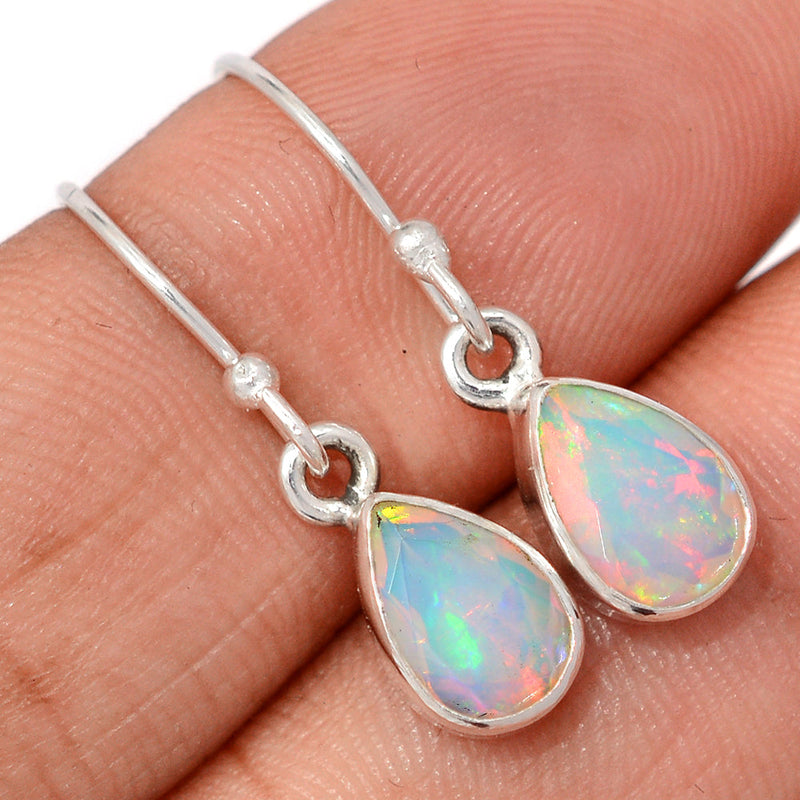 1.1" Ethiopian Opal Faceted Earrings - EOFE320
