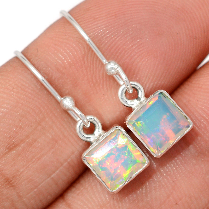 1" Ethiopian Opal Faceted Earrings - EOFE323