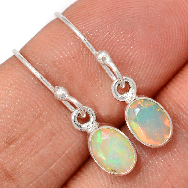 1" Ethiopian Opal Faceted Earrings - EOFE324
