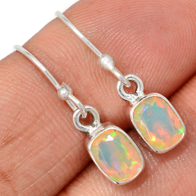 1" Ethiopian Opal Faceted Earrings - EOFE326