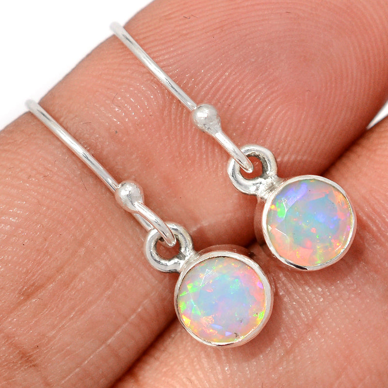 1" Ethiopian Opal Faceted Earrings - EOFE327